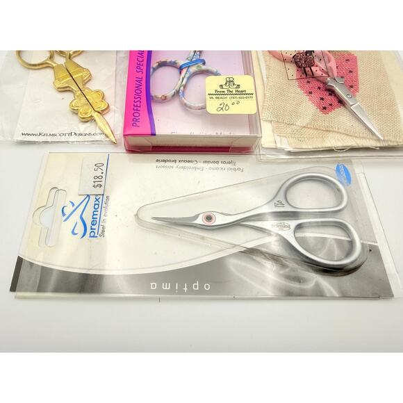 4 Unopened Vintage Embroidery Scissors w/ Black Sheep | Kelmscott, Premax, Italy - Picture 2 of 6